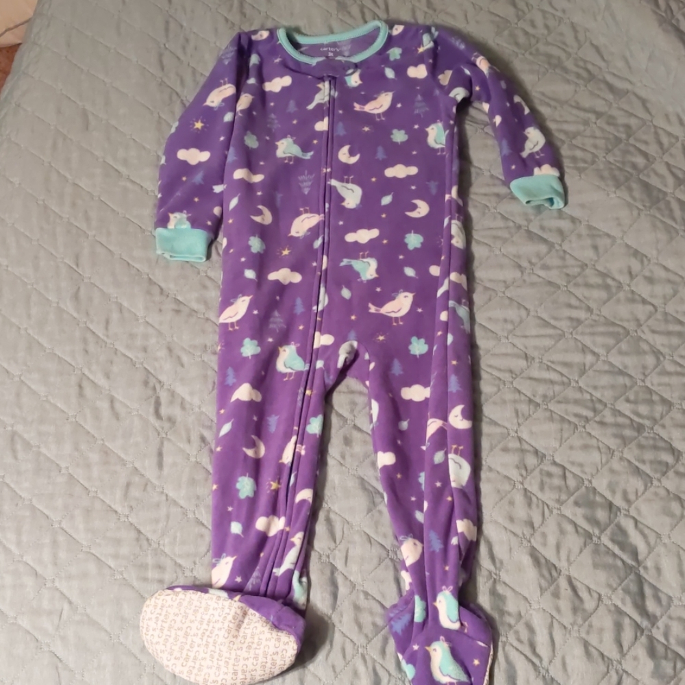 Carter's fleece footie PJs